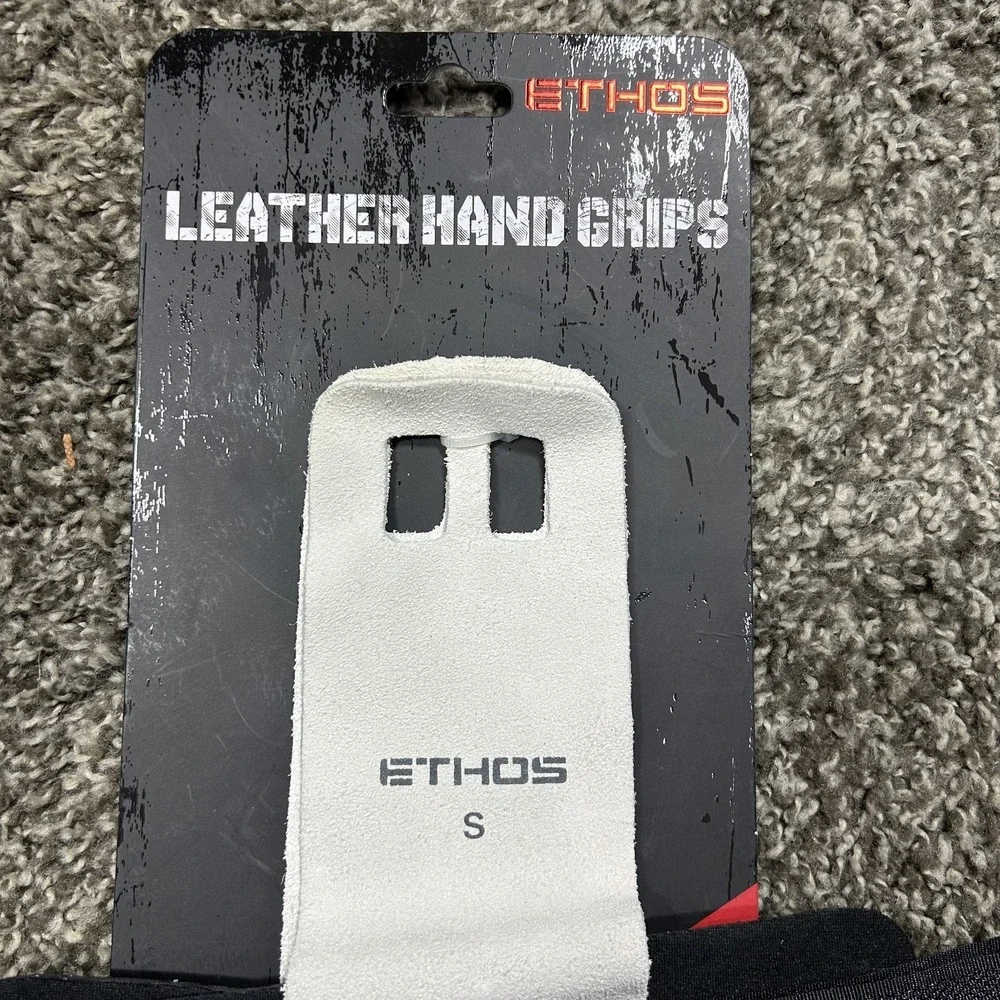 Ethos Leather Hand Grips Small‎ White Weight Lifting Gym Wrist Wraps Neoprene